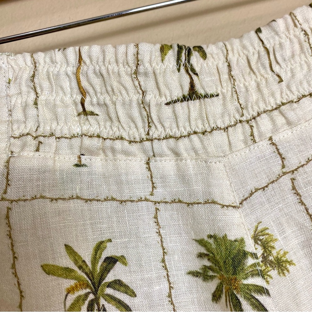 Agua Bendita Herbarium Linen Palm Print Pants - Picture 10 of 12